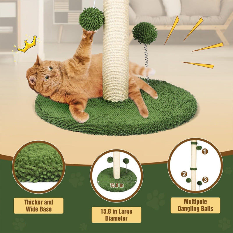 Cat climbing frame, coconut tree, cat scratching post, sisal cat climbing post, vertical, non shedding cat scratching board, big cat toy