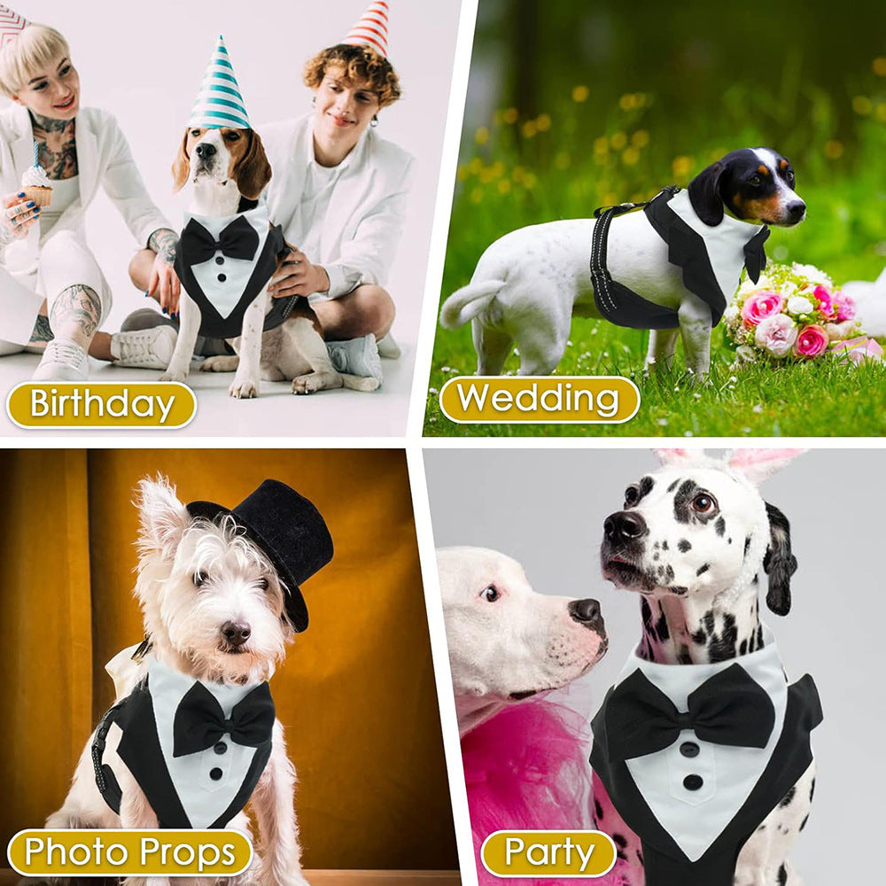 Pet Harness Suit Set – Wedding Style Dog Clothes & Leash
